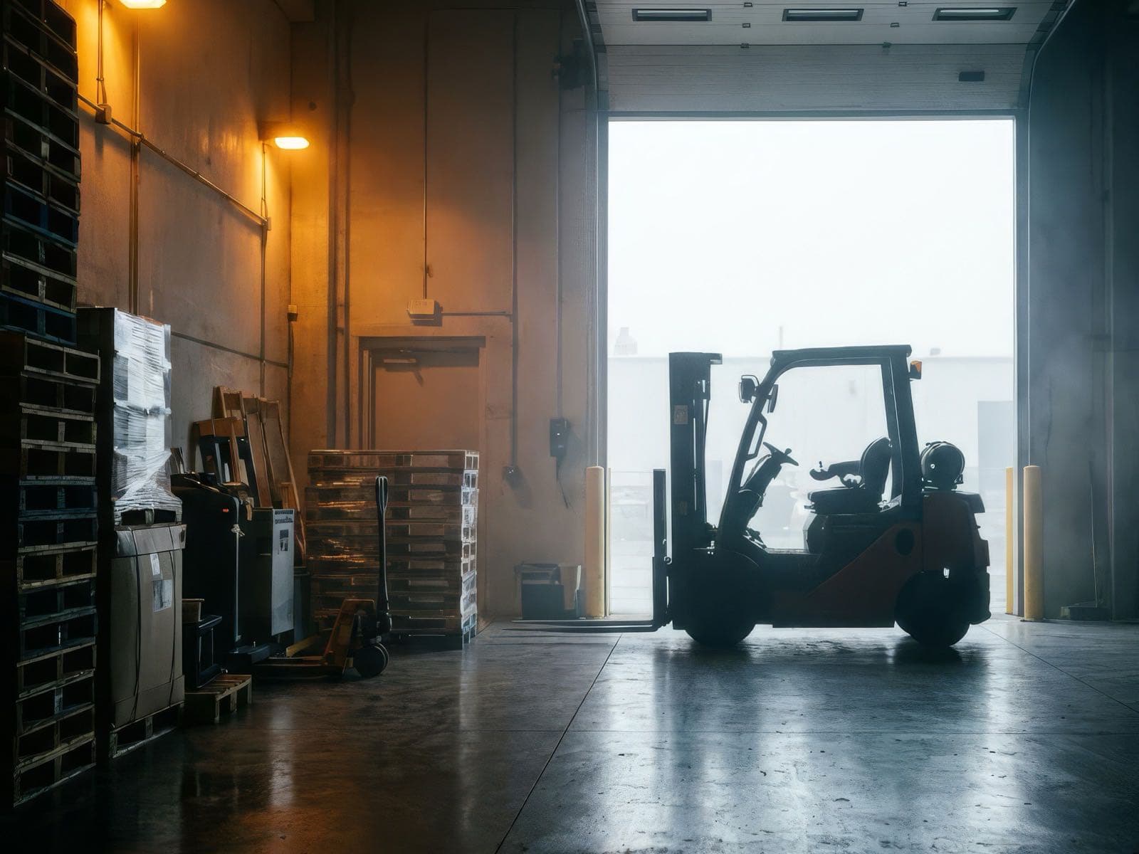 Loading dock interior at an Atlas logistics facility